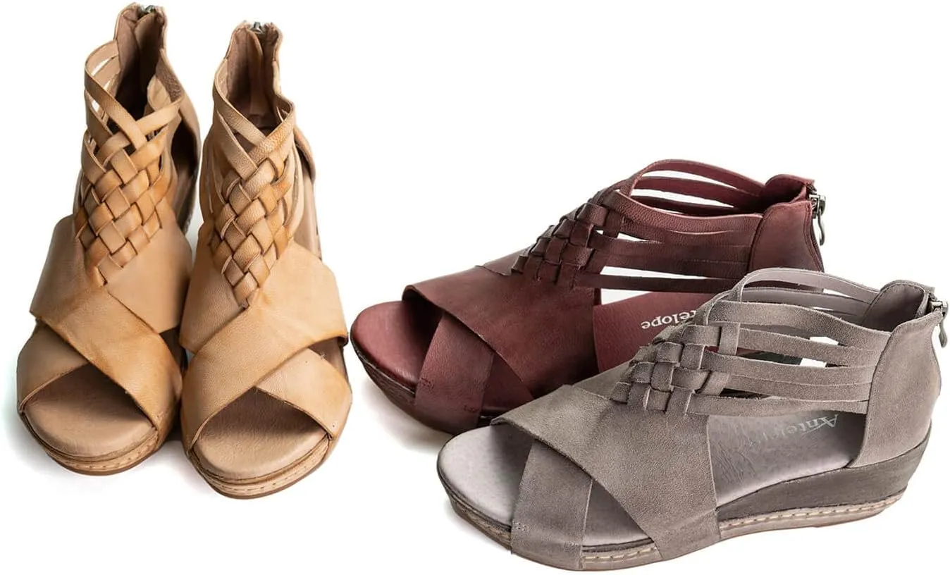 Antelope Women's Tavi Leather Wedge Sandals