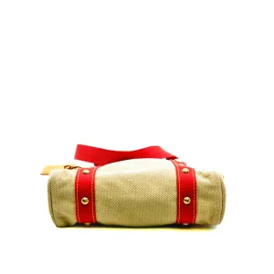 Antigua MM Canvas Beige/Red Tote Bag GHW