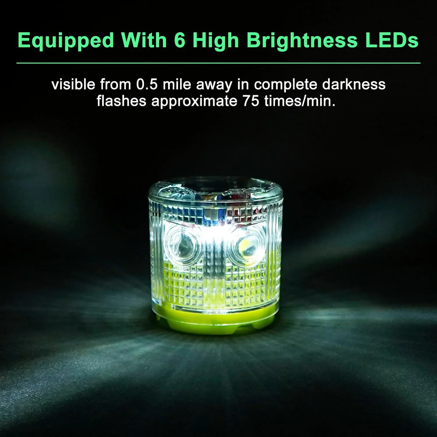 Aolyty Solar Strobe Warning Light Strong Magnetic Base Flashing Super Bright 360 Degree Automatically Turn On Waterproof for Construction Traffic Factory (White)