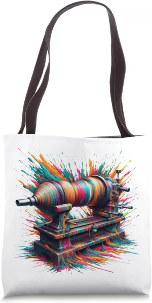 Art Colorful Turner Turning Lathing Woodworking Dad Lathe Tote Bag