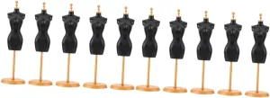 Artibetter 10 Pcs Model Stand Doll Dress Manikin Jersey Form Doll Display Holder Aew Action Figures Jersey Hanger Mini Accessories Mini Mannequin Support Plastic Crafting Supplies Doll House