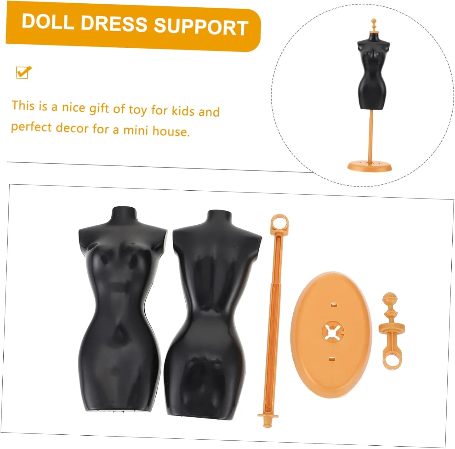 Artibetter 10 Pcs Model Stand Doll Dress Manikin Jersey Form Doll Display Holder Aew Action Figures Jersey Hanger Mini Accessories Mini Mannequin Support Plastic Crafting Supplies Doll House