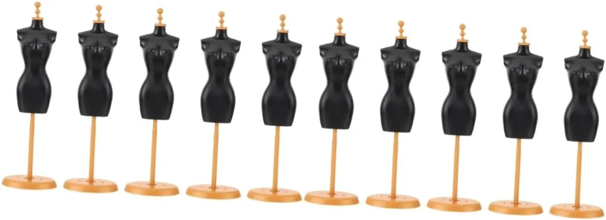 Artibetter 10 Pcs Model Stand Doll Dress Manikin Jersey Form Doll Display Holder Aew Action Figures Jersey Hanger Mini Accessories Mini Mannequin Support Plastic Crafting Supplies Doll House