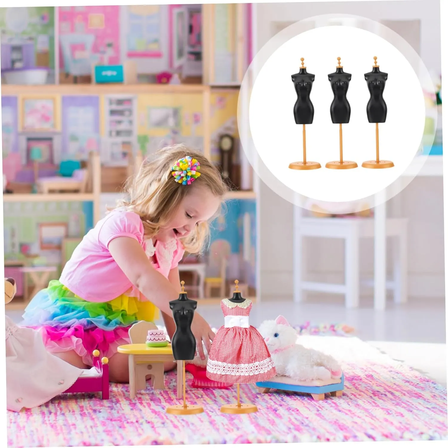 Artibetter 10 Pcs Model Stand Doll Dress Manikin Jersey Form Doll Display Holder Aew Action Figures Jersey Hanger Mini Accessories Mini Mannequin Support Plastic Crafting Supplies Doll House