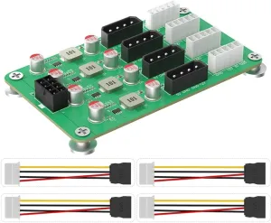 ATX 6/8pin 12v to 8 Ways 5v/12v 3A Power Adapter for ATX PSU and 2.5'/3.5' SATA HDD Power Supply Breakout Board Adapter