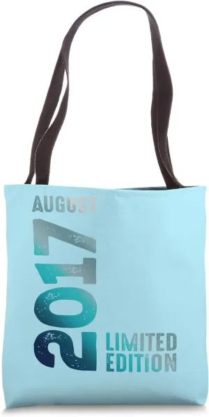 August 2017 Year 2017 Vintage 2017 Limited Edition Tote Bag