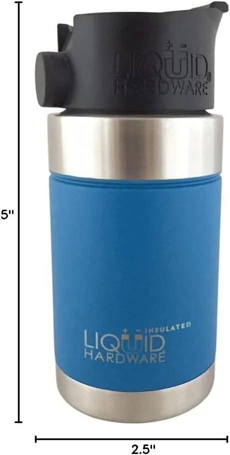 Aurora: Never Lose Your Lid | Patented Magnetic Quick Stick Lid | Travel Coffee Mug | Stainless Steel Double Wall Vacuum Insulated | Leak Proof | BPA Free (Alpine Blue, 12 oz)