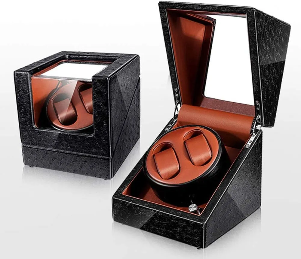 Automatic Watch Winder, Blue LED Light Quiet Motor 5 Rotation Modes Watches Box Watch Winder for Automatic Watches