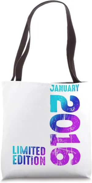 Awesome January 2016 Since 2016 Vintage 2016 Retro 2016 Tote Bag