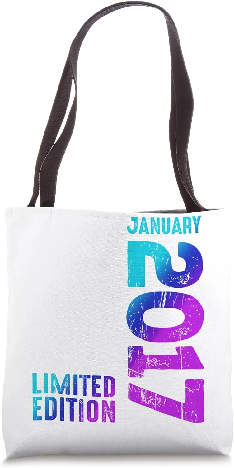 Awesome January 2017 Since 2017 Vintage 2017 Retro 2017 Tote Bag