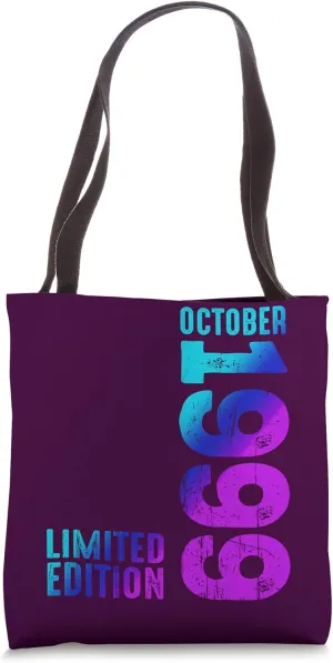 Awesome October 1999 Since 1999 Vintage 1999 Retro 1999 Tote Bag