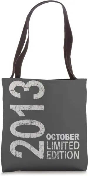 Awesome October 2013 Vintage 2013 Retro Aesthetic Since 2013 Tote Bag