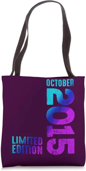 Awesome October 2015 Since 2015 Vintage 2015 Retro 2015 Tote Bag