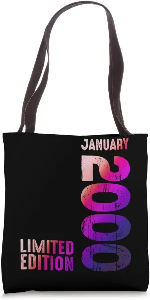 Awesome Year 2000 January 2000 Since 2000 Retro 2000 Tote Bag
