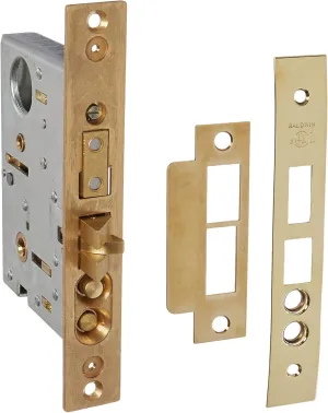 Baldwin 6001.R Right Handed Entrance and Apartment Mortise Lock with 2-3/4" Back, Non-Lacquered Brass