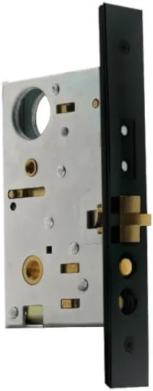 Baldwin 6021.102.R Right Handed Handleset and Knob Entrance Mortise Lock with 2-3/4-Inch Backset and Emergency Egress, Oil Rubbed Bronze
