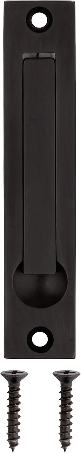 Baldwin Estate 0465.102 Narrow Solid Forged Brass Edge Pull in Oil Rubbed Bronze