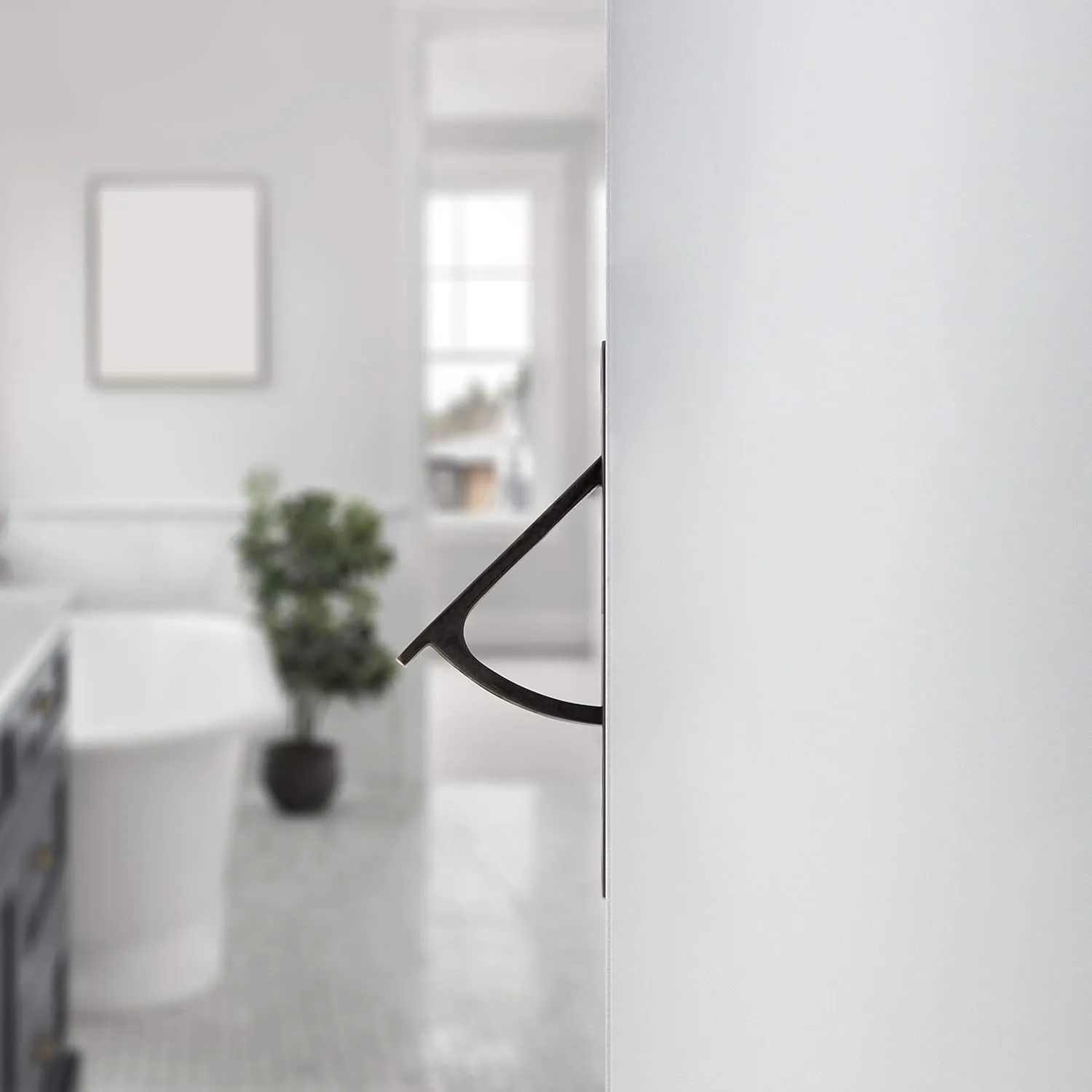Baldwin Estate 0465.102 Narrow Solid Forged Brass Edge Pull in Oil Rubbed Bronze