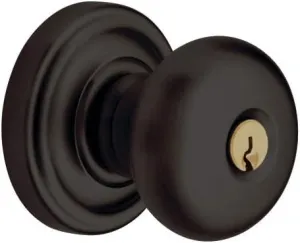 Baldwin Estate 5205.102.ENTR Keyed Entry Classic Knob in Oil Rubbed Bronze