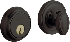 Baldwin Estate 8031.102 Low Profile Traditional Single Cylinder Deadbolt in Oil Rubbed Bronzr , Oil-Rubbed Bronze