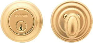 Baldwin Estate 8231.003 Low Profile Traditional Single Cylinder Deadbolt in Lifetime Polished Brass