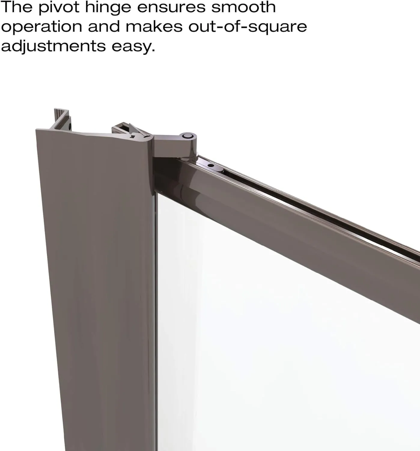Basco Sopora 31.125- 32.875 in. Width, Pivot Shower Door, Obscure Glass, Oil Rubbed Bronze Finish