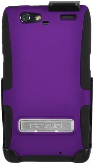 BD2-HK3MTRMK-PR DILEX Case with Metal Kickstand and Holster Combo for use with Motorola DROID RAZR MAXX - Amethyst