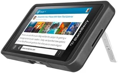 BD2-HR3BBZ10K-BK SURFACE Combo with Metal Kickstand Case and Holster for BlackBerry Z10 - Retail Packaging - Black