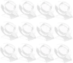 Beaupretty 12PCS Clear Acrylic Bracelet Display Stands Elegant Jewelry Organizer Rack for Showcase Home Storage Durable Bangle Holder for Vendors Personal Collections