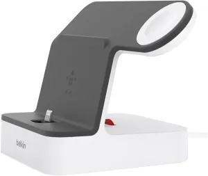 Belkin 2-In-1 Iphone & Apple Watch Charging Dock - Powerhouse Charging Station   Apple Watch Charging Stand - Designed For Iphone 6/7/8/X/Xs/Xr/Xs Max, Apple Watch Series 4, 3, 2, & 1