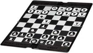 BESTonZON 1 Foldable International Checkers Plastic Checkers for Adults Black Lightweight Sturdy
