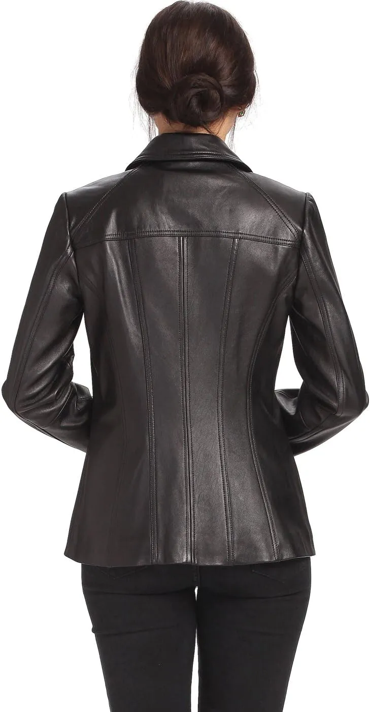 BGSD Women Ellen Lambskin Leather Jacket (Also available in Plus Size & Petite)