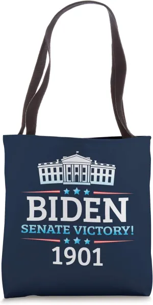 Biden Senate Victory 1901 White House Funny Political Tote Bag