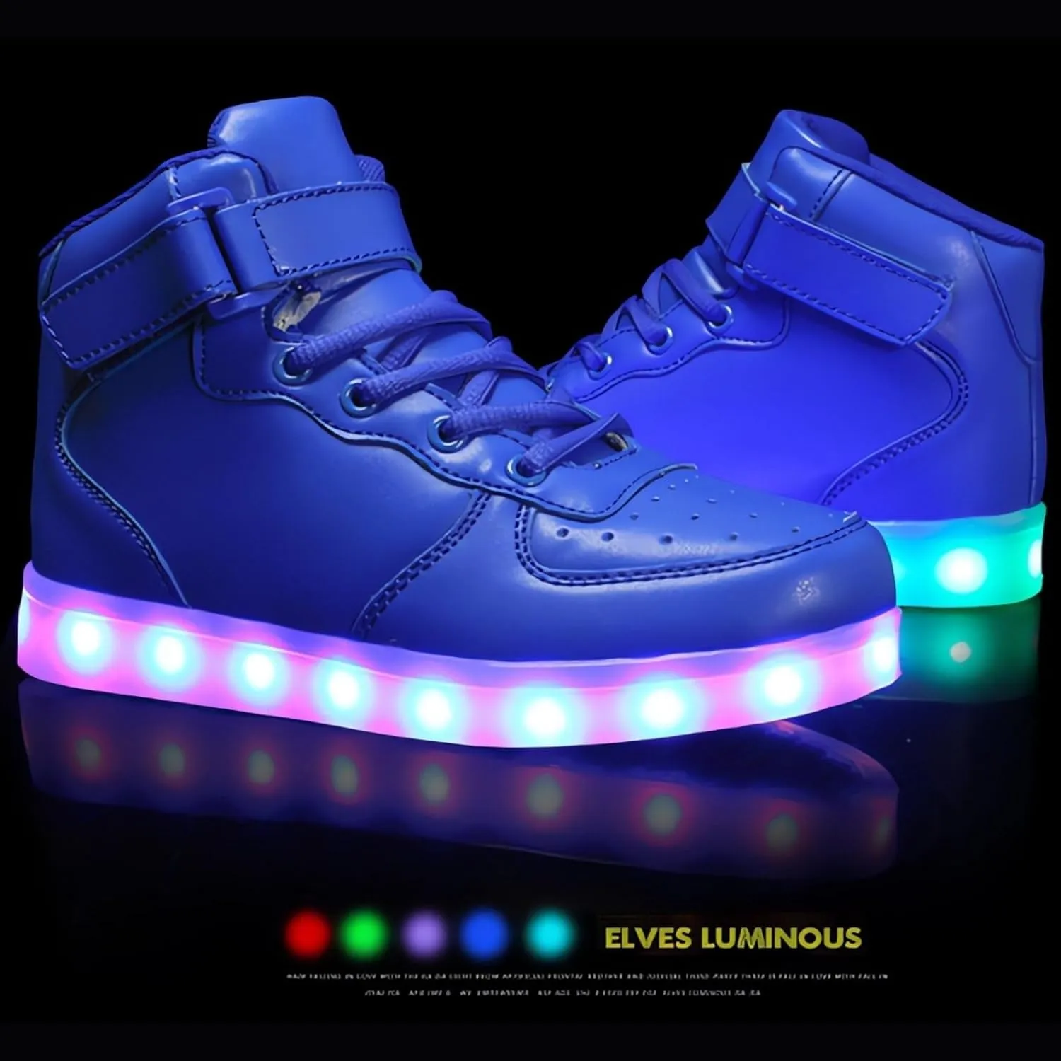 Big Kids Adult Light Up Trainers Luminous Sneakers Boys Girls USB Charging Led High Top Flashing Shoes Xmas