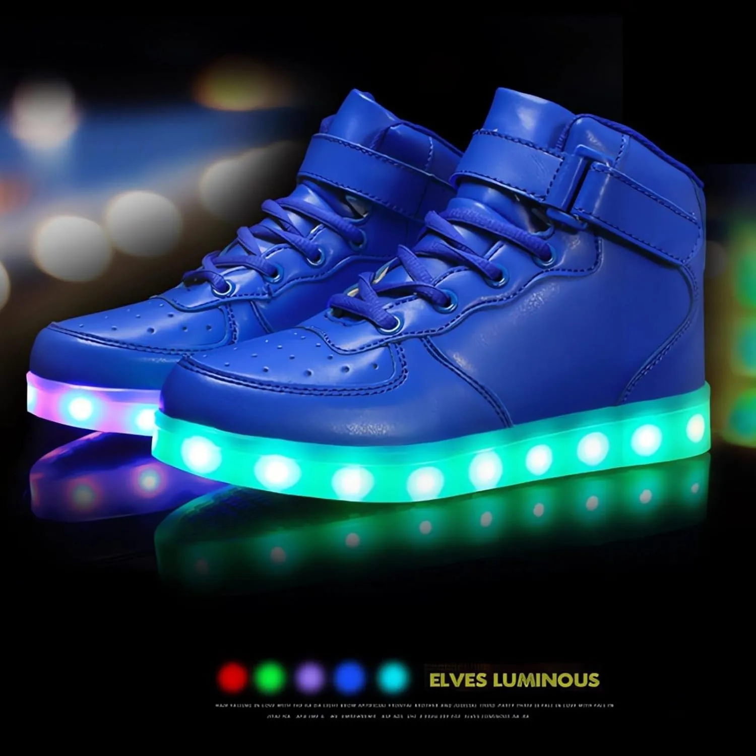 Big Kids Adult Light Up Trainers Luminous Sneakers Boys Girls USB Charging Led High Top Flashing Shoes Xmas