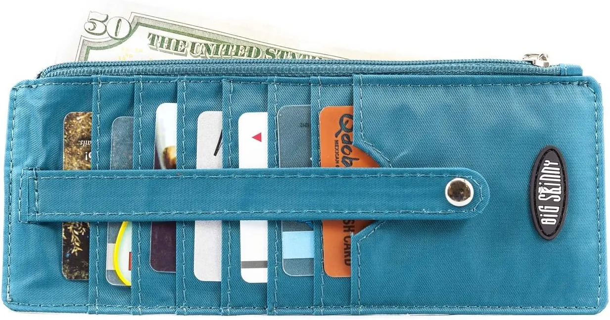 Big Skinny Women's Jaguar Credit Card Slim Wallet, Holds Up to 25 Cards