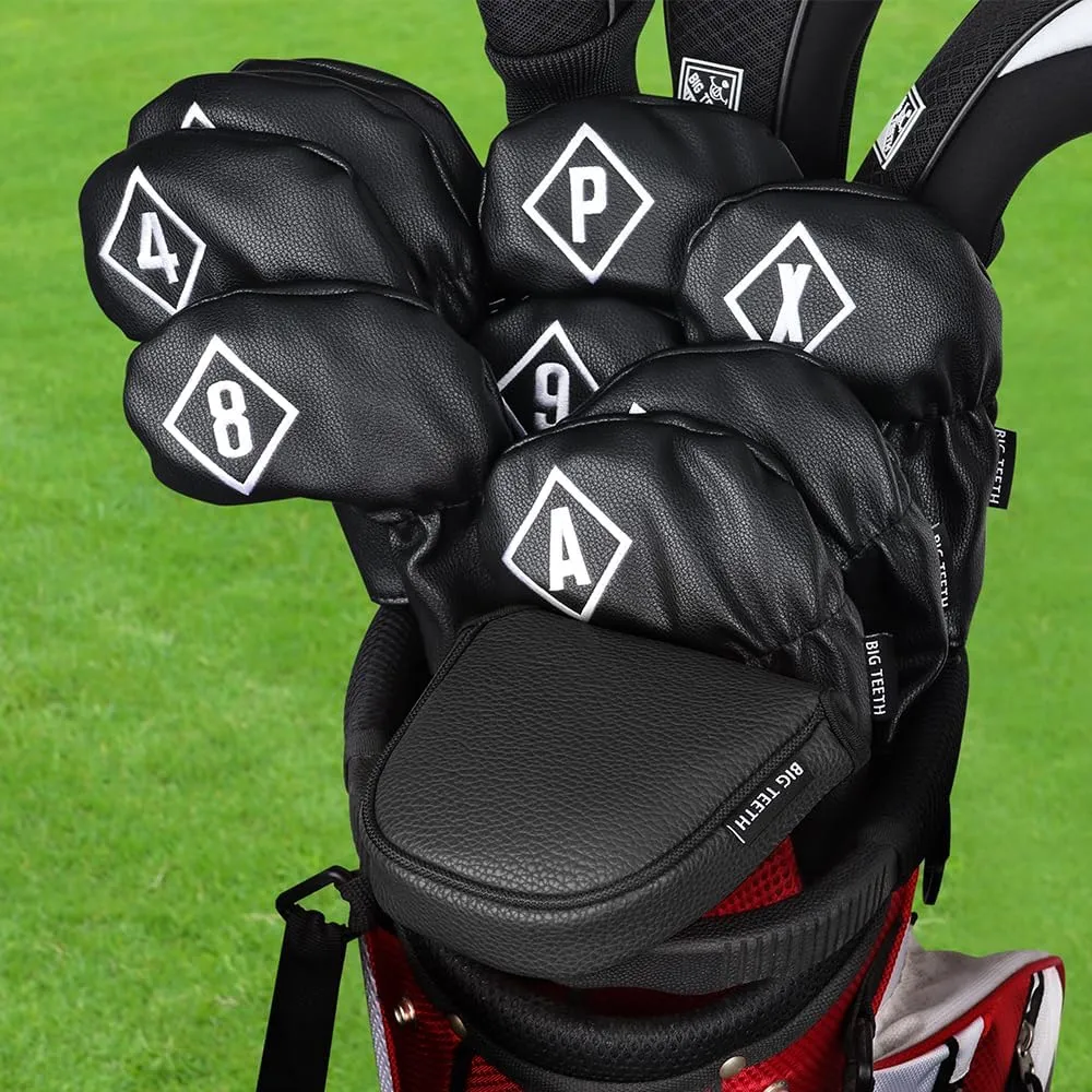 Big Teeth Golf Mallet Putter Cover Headcover Club Protector Magnetic Closure Don't FIT Iron Material Putter for Scotty Cameron Taylormade Odyssey 2 Ball Club