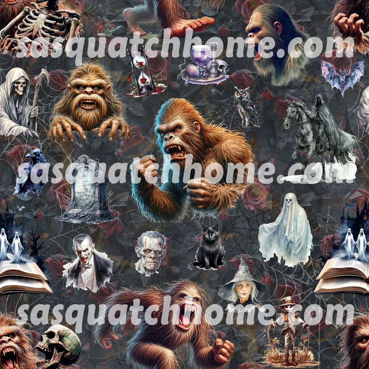 Bigfoot / Sasquatch Themed School Locker, Magnetic Wallpaper 2 pcs