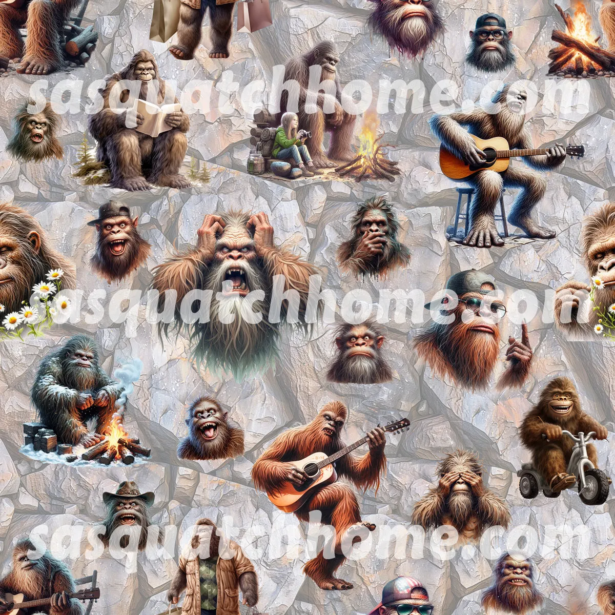 Bigfoot / Sasquatch Themed School Locker, Magnetic Wallpaper 2 pcs