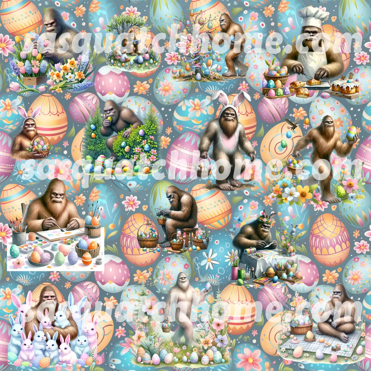 Bigfoot / Sasquatch Themed School Locker, Magnetic Wallpaper 2 pcs