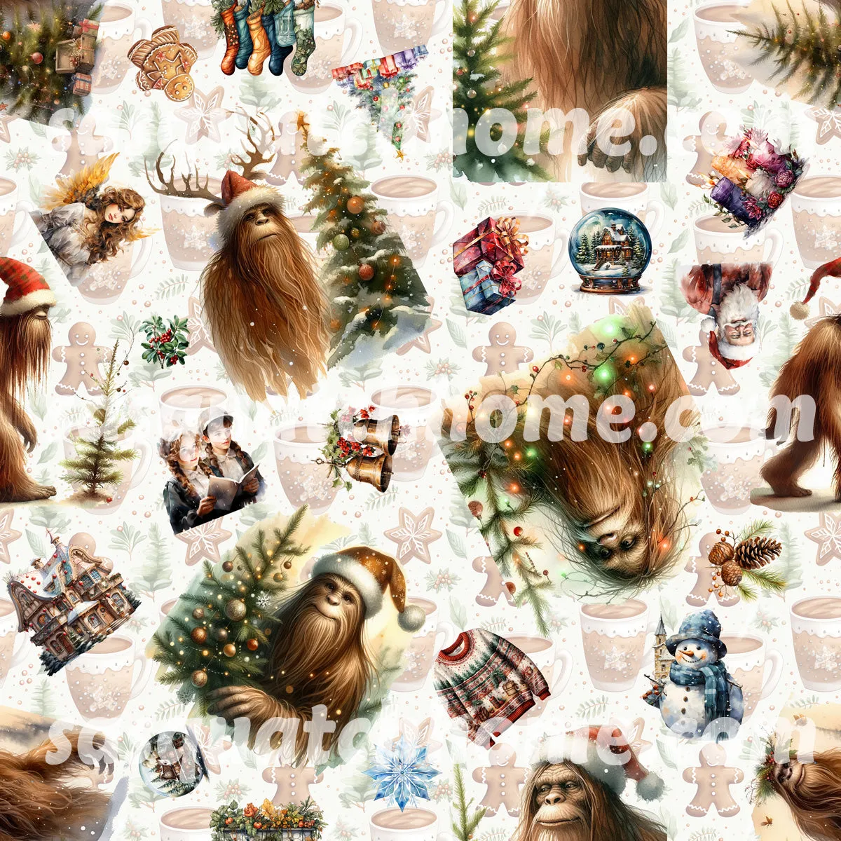 Bigfoot / Sasquatch Themed School Locker, Magnetic Wallpaper 2 pcs