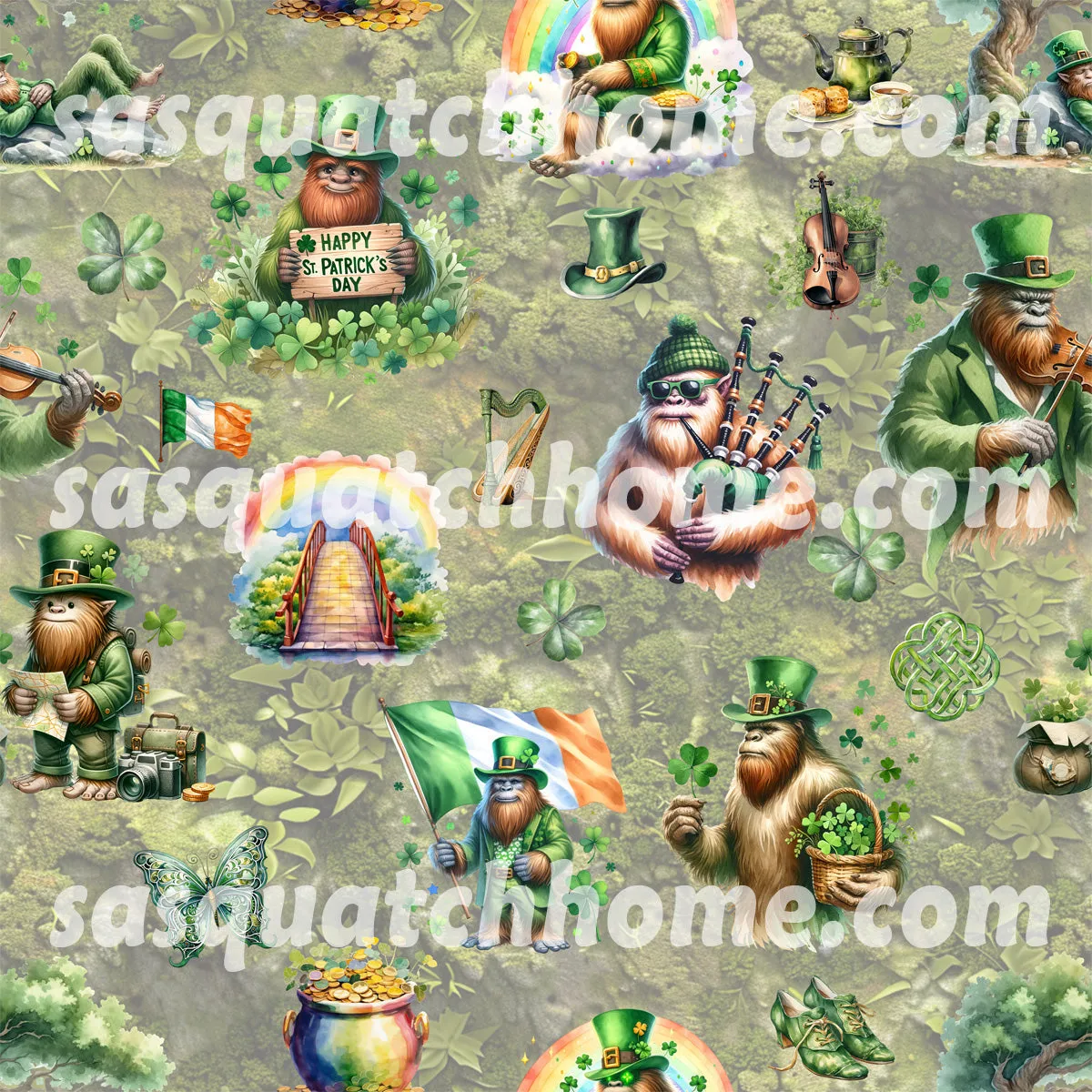 Bigfoot / Sasquatch Themed School Locker, Magnetic Wallpaper 2 pcs