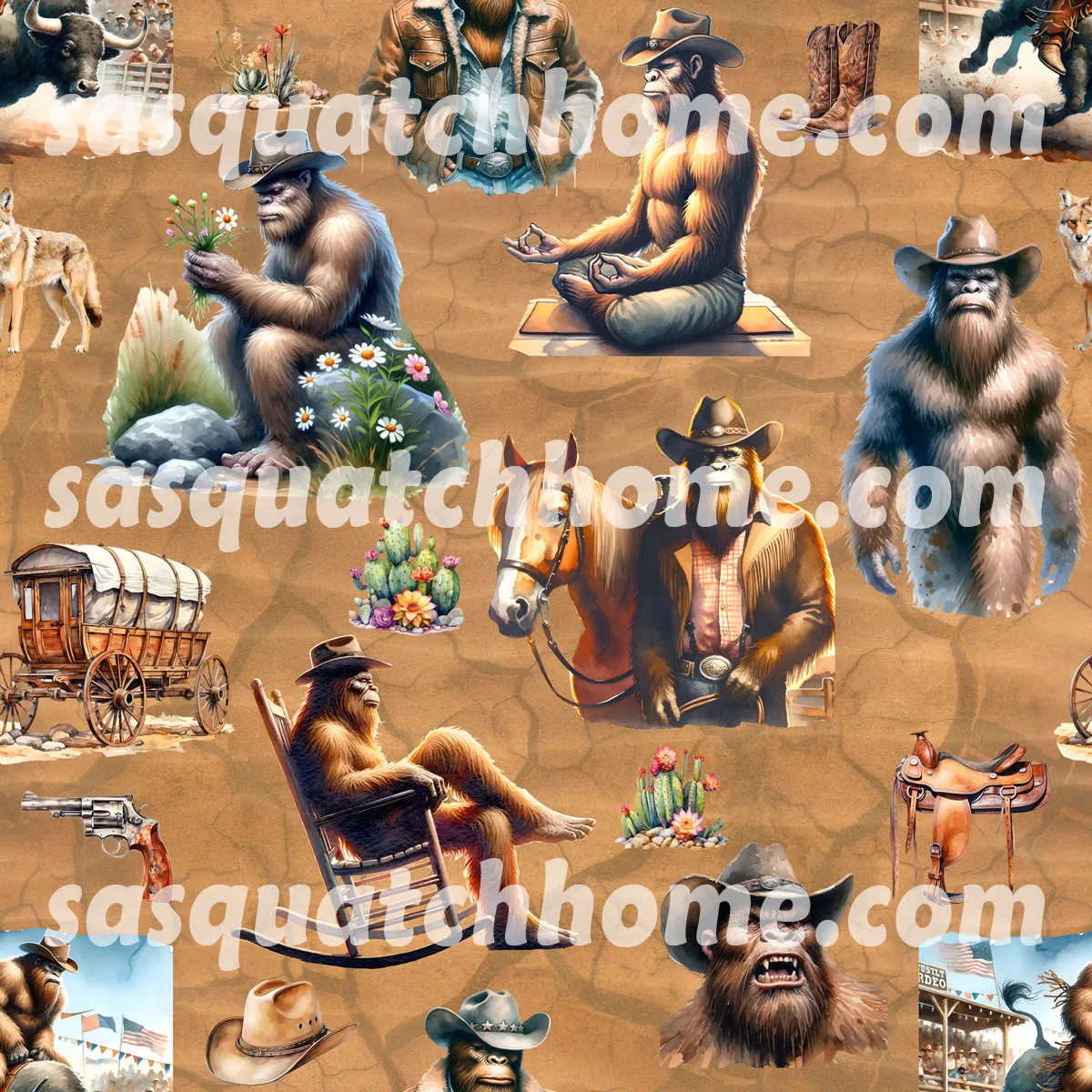 Bigfoot / Sasquatch Themed School Locker, Magnetic Wallpaper 2 pcs