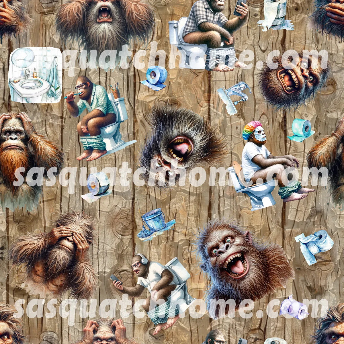Bigfoot / Sasquatch Themed School Locker, Magnetic Wallpaper 2 pcs