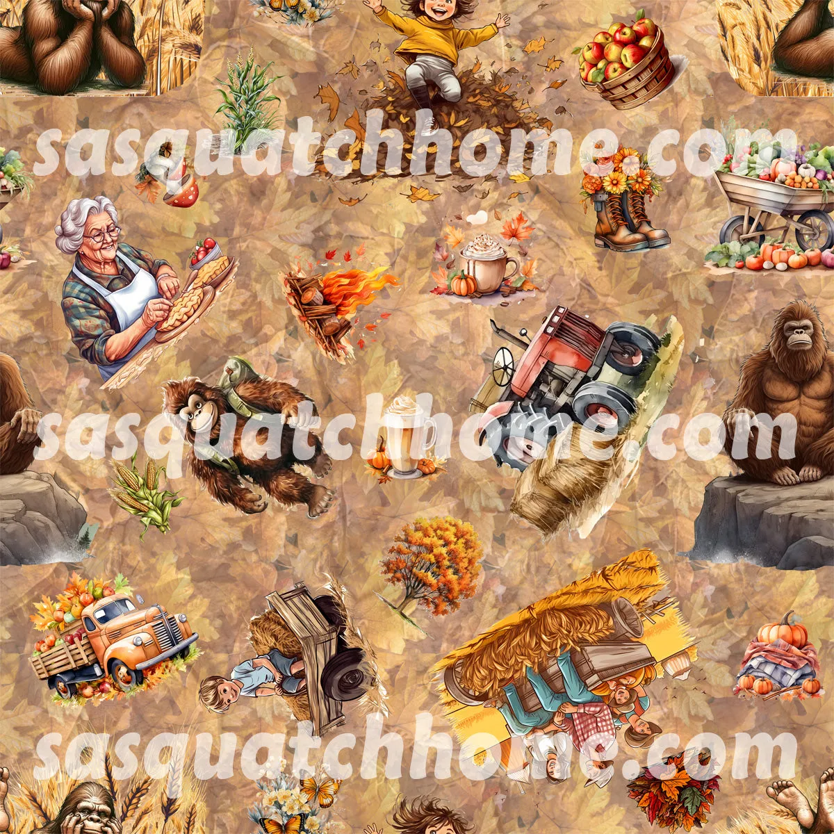 Bigfoot / Sasquatch Themed School Locker, Magnetic Wallpaper 2 pcs