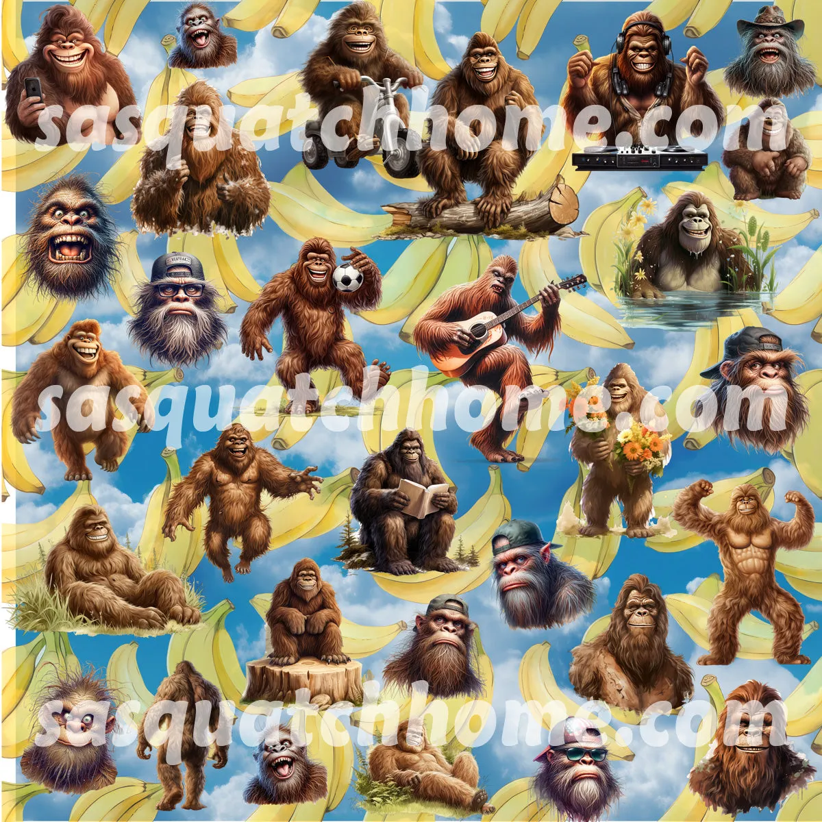 Bigfoot / Sasquatch Themed School Locker, Magnetic Wallpaper 2 pcs
