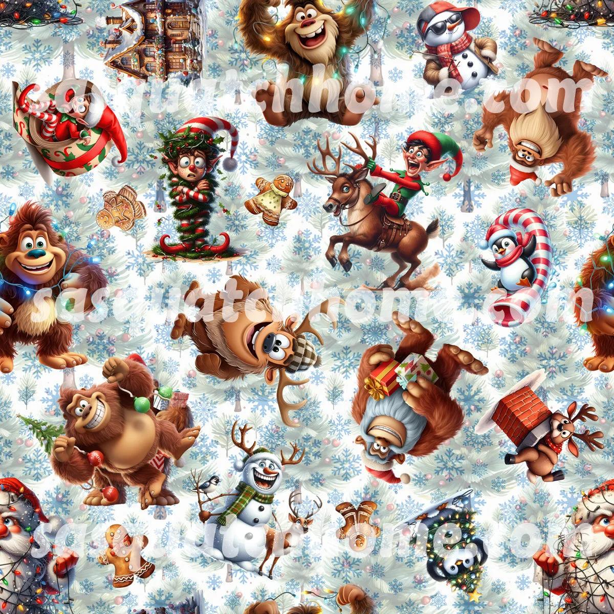 Bigfoot / Sasquatch Themed School Locker, Magnetic Wallpaper 2 pcs