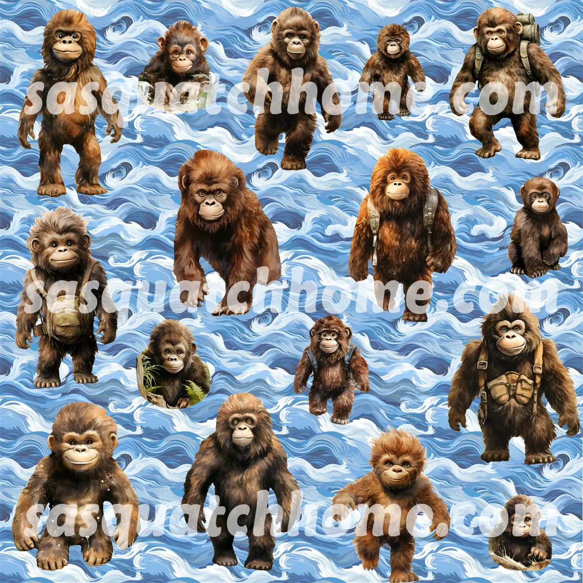 Bigfoot / Sasquatch Themed School Locker, Magnetic Wallpaper 2 pcs