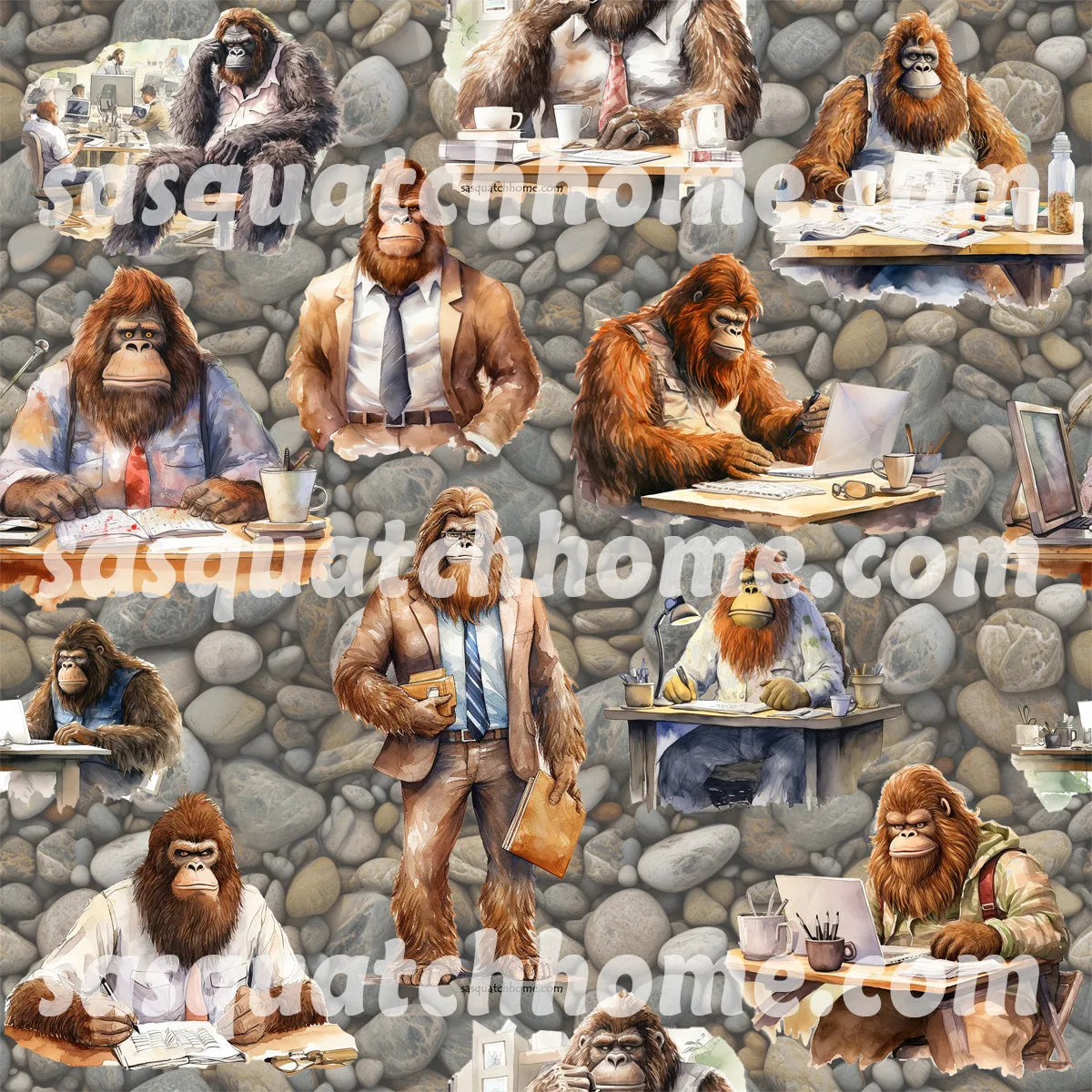 Bigfoot / Sasquatch Themed School Locker, Magnetic Wallpaper 2 pcs
