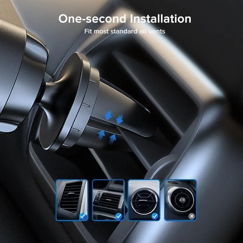 Black Gravity Phone Holder Stand For Car Air Vent Mount No Magnetic Mobile Cell Phone Holder Support GPS